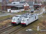 ITL 285 108-7 Traxx DE und 285 109-5 Traxx DE abgestellt in Gera am 11.3.2020