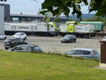 Die ITL 106 005 zusammen mit der neuen CAPTRAIN 159 103-1 (90 80 2159 103-1 D-ITL), am 09.06.2020 bei ITL in Pirna.