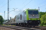 ITL - Eisenbahngesellschaft mbH, Dresden [D] mit  285 118-7  [NVR-Nummer: 92 88 0076 102-7 B-ITL] und Schüttgutwagenzug am 21.06.21 Berlin Wuhlheide.