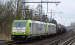 ITL - Eisenbahngesellschaft mbH, Dresden [D] mit der Doppeltraktion  185 650-9  [NVR-Nummer: 91 80 6185 650-9 D-ITL] +   185 562-6  [NVR-Nummer: 91 80 6185 562-6 D-ITL] und Kesselwagenzug (leer)