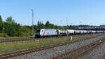 ITL/AKIEM 285 109-5 TRAXX DE ( 9280 1285 109-5 D-ITL ) mit einem Kesselwagenzug in Gera am 24.8.2023