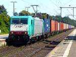 ITL 186 128 mit Containerzug in Hämelerwald, 30.07.2024