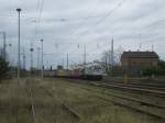 Graues Wetter,graue Lok beides gabs am 19.4.08 im Bf Lutherstadt Wittenberg zu sehen.