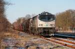 250 006-4 bei der Einfahrt in den Bahnhof Hagenow von Wittenburg. 07.01.2009 