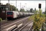 ITL Re 481 002-4 mit Kesselwagen und kam spter solo zurck (angemietet von MRCE, ex SBB cargo, ex MThB 486 652-1, gesichtet Berlin Karow 11.09.2009)