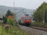 481 002-4 der ITL ist am 24.10.2009 mit einem Kesselzug Richtung Dresden unterwegs.