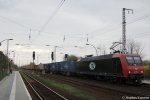 145 084-0 ex 481 002-4 MRCE im Dienst fr die ITL mit Containerzug in Priort in Richtung Hennigsdorf unterwegs.