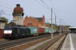 ES 64 F4 - 212 (189 212-4) mit Containerzug in Rathenow in Richtung Stendal unterwegs. 11.04.2011