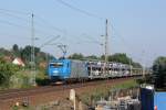 185 519-6 der ITL mit einem Autozug in Richtung Dresden-Friedrichstadt.