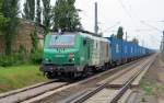 437024 der ITL zog am 17.07.11 die Blaue Wand durch Brehna Richtung Bitterfeld.