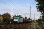 E186 250-7 zieht am 18.10.'11 einen Ganzzug durch DD.-Stetzsch