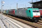 20.5.12  4 Elloks rangieren im Bahnhof Angermnde.