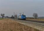 185 522 als Lz nach Passau am 28.03.2013 bei Langenisarhofen.