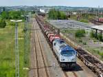 250 006 der ITL steht am 17.06.13 in Dresden Friedrichstadt zur Abfahrt Richtung Pirna bereit.