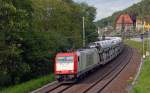 Am Abend des 30.06.13 rollte 185 649 mit einem Autozug durch Knigstein Richtung Dresden.