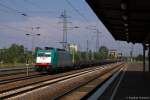 E 186 134 (6270 005-7) Alpha Trains für ITL - Eisenbahngesellschaft mbH mit einem RS Ganzzug in Berlin-Schönefeld Flughafen und fuhr in Richtung Glasower Damm weiter.