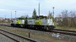 2 MAK G 1206 der Regiobahn Bitterfeld 9280 1275 820-9 D-RBB und 9282 000 1506-5 D-RBB beim Unsetzen in Gera.