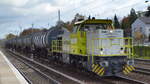 RBB - Regiobahn Bitterfeld Berlin GmbH, Bitterfeld [D] mit ihrer MaK G 1206 Lok  1022   [NVR-Nummer: 92 80 1275 801-9 D-RBB] und einem Kesselwagenzug am 10.11.22 Berlin Hirschgarten.