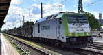 RBB - Regiobahn Bitterfeld Berlin GmbH, Bitterfeld [D] mit der angemieteten  285 111-1 [NVR:  92 80 1285 111-1 D-ITL ] und einem PKW-Transportzug (leer) Richtung Falkenberg/Elster am 08.07.24