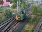 Lok 752 der RBB rangiert am 13.10.08 in Bitterfeld.