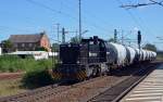 Die G 1206 der RBB zog am 12.08.12 einen Gterzug durch Delitzsch u.