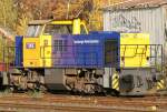 Die V156 der TWE steht zur Zeit abgestellt in Dsseldorf Rath, aufgenommen am 13.11.2009