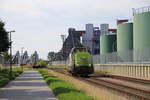 Am 2.8.17 fuhr eine Captrain Vossloh g6 auf Rangierfahrt von Hohe Schaar (AHOS) über die Rethebrücke in Richtung Nipolderstraße.