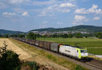 185-CL 005 CTD mit Shimmns Wagen südwärts.(Hirschberg-Heddesheim 14.7.2018).