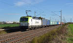 193 896 der Captrain rollte am 20.10.19 mit einem Containerzug aus Melnik kommend durch Rodleben Richtung Magdeburg.