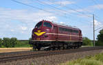 227 004 der CLR rollte am 27.06.18 Lz durch Niederndodeleben Richtung Braunschweig.