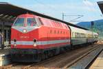 229 147 (CLR) am 6.7.2019 mit dem  Saale-Sormitz-Express  beim Zwischenhalt in Saalfeld/Saale.