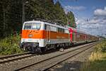 111 111-1 fährt mit dem RE3-Ersatzzug in den Bahnhof Dortmund-Scharnhorst ein (20.08.2021) 