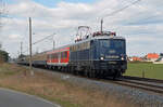 Am 03.04.22 führte 110 278 der Centralbahn einen leeren Flüchtlingssonderzug durch Wittenberg-Labetz Richtung Falkenberg(E).