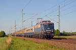 Am Abend des 15.05.22 führte 110 278 der Centralbahn einen Fussballsonderzug von Cottbus kommend zurück nach Leipzig.