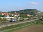 1042 520 zieht ein Sonderzug durch Retzbach-Zellingen.27.09.08