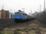 Centralbahn 1042 520 fhrt mit dem Hetzerather durch Kln West am 19.2.2011