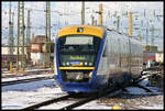 Desiro VT 611 der Lausitz Bahn fährt hier am 27.2.2005 in den HBF Leipzig ein.