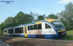 VT 617 Desiro als InterConnex beschriftet am 17.06.2004 auf der Lausitzbahnstrecke Zittau - Grlitz - Cottbus in Krezewina Zgorzelecka / Polen. 