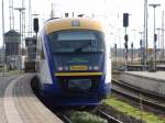 LB/X 88157 von Ostseebad Binz nach Liberec bei der Ausfahrt aus dem Bahnhof Stralsund(22.10.04).