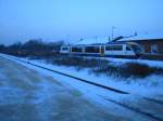 Spremberg 23.12.02  hier fhrt soeben LB 84290 vom Gleis 2 nach Cottbus ab.