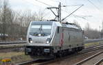 CTL Logistics GmbH mit der akiem Lok  187 520-2  [NVR-Number: 91 80 6187 520-2 D-AKIEM] am 19.02.19 Bf- Berlin-Hohenschönhausen.