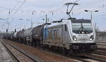 CTL Logistics GmbH, Berlin [D] mit der Railpool Lok   187 308-2  [NVR-Nummer: 91 80 6187 308-2 D-Rpool] und einem Kesselwagenzug am 06.03.24 Durchfahrt Bahnhof Schönefeld bei Berlin.