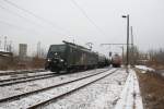 189 911-1 am 01.02.2009 im Bahnhof Guben