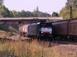 E 189 933 der CTL-Logistik mit einen langen Kesselwagenzug Richtung Bebra hinter Fulda am 19.09.2009