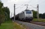 37030 der CTL fuhr am 10.08.13 mit einem Kesselwagenzug am Haken durch Greppin Richtung Bitterfeld.