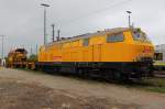 218 304-4 DB Bahnbau Gruppe abgestellt im Bahnhof Lichtenfels am 06.05.2012.