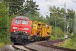 218 261-1 DB Bahnbaugruppe bei Redwitz am 28.07.2012.