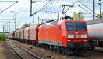 DB Cargo Deutschland AG mit  145 003-0  [NVR-Number: 91 80 6145 003-0 D-DB] und einem Coil-Transportzug am 28.08.18 Bf.