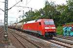 DB Cargo 152 144-2 am 16.07.19 in Hamburg Harburg vom Bahnsteig aus fotografiert