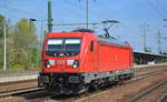 DB Cargo AG mit  187 120  [NVR-Nummer: 91 80 6187 120-1 D-DB] am 04.09.19 Bahnhof Flughafen Berlin Schönefeld.